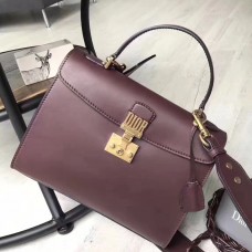 Borsa tote Dior DiorAddict in pelle di vitello bordeaux.