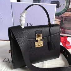 Borsa tote Dior DiorAddict in pelle martellata nera