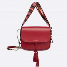 Borsa Dior Diorodeo Flap in pelle di vitello rossa Borsa Dior Diorodeo Flap in pelle di vitello rossa