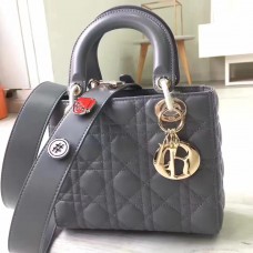 Borsa Dior My Lady Dior in pelle di agnello grigia Borsa Dior My Lady Dior in pelle di agnello grigia