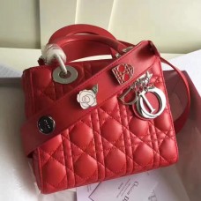 Borsa Dior My Lady Dior in pelle di agnello rossa Borsa Dior My Lady Dior in pelle di agnello rossa