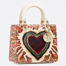 Borsa Lady Dior media con stampa a cuore Borsa Lady Dior media con stampa a cuore