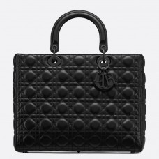 Borsa grande da donna Dior, modello So Black ultra opaco.