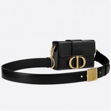 Borsa box Dior 30 Montaigne in pelle di agnello nera