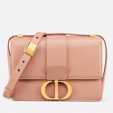 Borsa a tracolla Dior 30 Montaigne in pelle di vitello rosa pallido