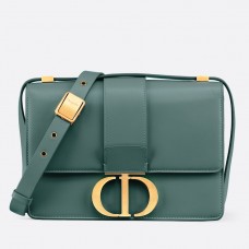 Borsa a tracolla Dior 30 Montaigne in pelle di vitello blu tempesta