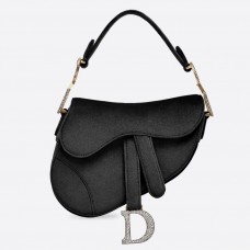 Mini borsa a tracolla Dior in velluto nero