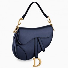 Borsa a tracolla Dior in pelle di vitello blu navy. Borsa a tracolla Dior in pelle di vitello blu navy.