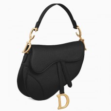 Borsa a tracolla Dior in pelle di vitello martellata nera Borsa a tracolla Dior in pelle di vitello martellata nera