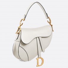 Borsa a tracolla Dior in pelle di vitello martellata bianca Borsa a tracolla Dior in pelle di vitello martellata bianca