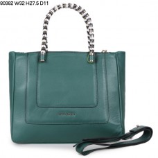 Borsa a mano Bvlgari New Serpenti in pelle di vitello verde 80382