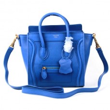 Borsa Celine Small Luggage Tote in pelle blu Borsa Celine Small Luggage Tote in pelle blu