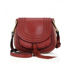 Borsa a tracolla Chloe Hudson in pelle intrecciata rossa Borsa a tracolla Chloe Hudson in pelle intrecciata rossa