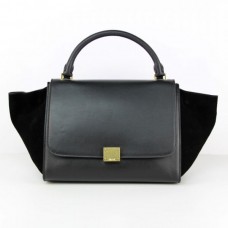 Borsa Celine Classic Trapeze in pelle scamosciata nera Borsa Celine Classic Trapeze in pelle scamosciata nera