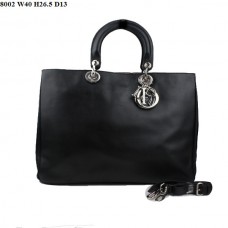 Borsa Dior Diorissimo Jumbo in pelle nappa nera (finiture argentate) 8002