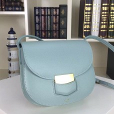 Borsa Celine Small Trotteur in pelle di vitello martellata color giada