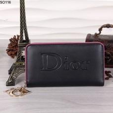 Portafoglio Christian Dior nero con cerniera 116