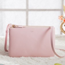 Borsa a tracolla Celine Small Trio in pelle di vitello rosa Borsa a tracolla Celine Small Trio in pelle di vitello rosa