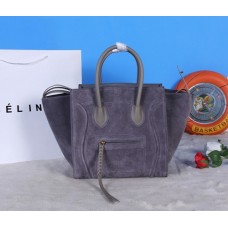 Borse Celine Boston in pelle scamosciata grigio scuro Borse Celine Boston in pelle scamosciata grigio scuro